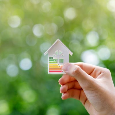 basix image showing a micro house with energy rating graphics