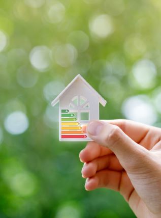 basix certificate image showing a home with energy rating graphics on it