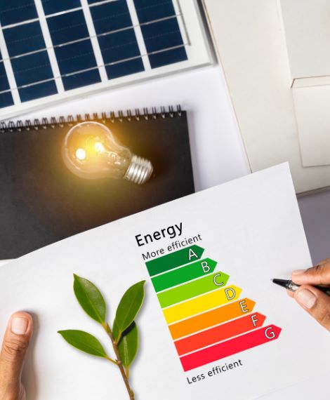 energy assesment image showing a energy rating report on a laptop